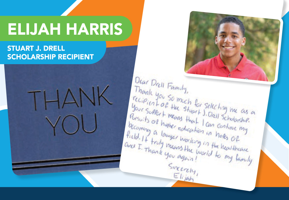 Elijah Harris scholarship recipient
